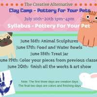 Gallery 1 - 2018 Summer Clay Camp - Pottery For Your Pets
