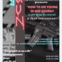 How to Die Young in Mid Georgia 2 year Anniversary Film Screening. Macon Gun Violence