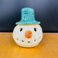 Ceramic Snowman Lantern