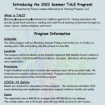 2022 Summer TALE Program