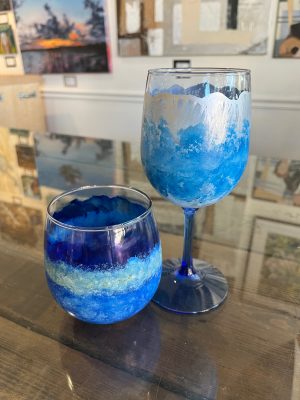 Alcohol Ink Wine Glass Class