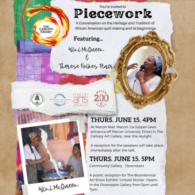 Piecework: A Conversation on the Heritage and Tradition of African American Quilt Making and its Beginnings.