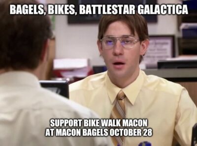 Bagels + Bikes: Support Bike Walk Macon at Macon Bagels!